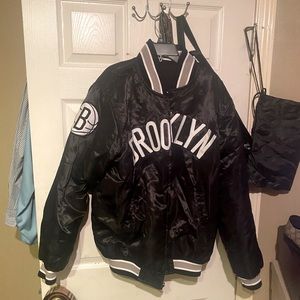 Reversible Brooklyn Nets Bomber Jacket